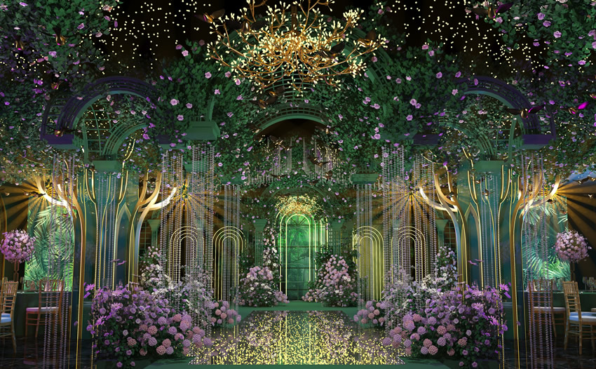 五莲奇妙森林婚礼堂效果展示